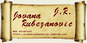 Jovana Rubežanović vizit kartica
